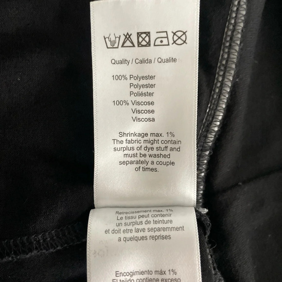 Soyaconcept Blouse Top Swiss Dot Sheer Lined Medium Black Batwing Peasant - Picture 10 of 11